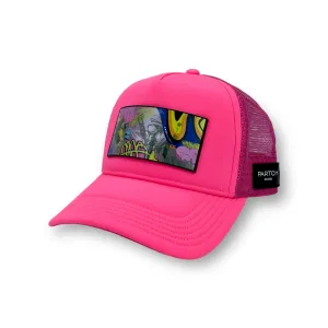 PARTCH Swag Trucker Hat Pink Removable Clip