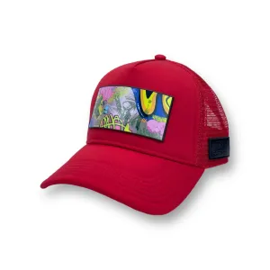 PARTCH Swag Trucker Hat Red Removable Clip