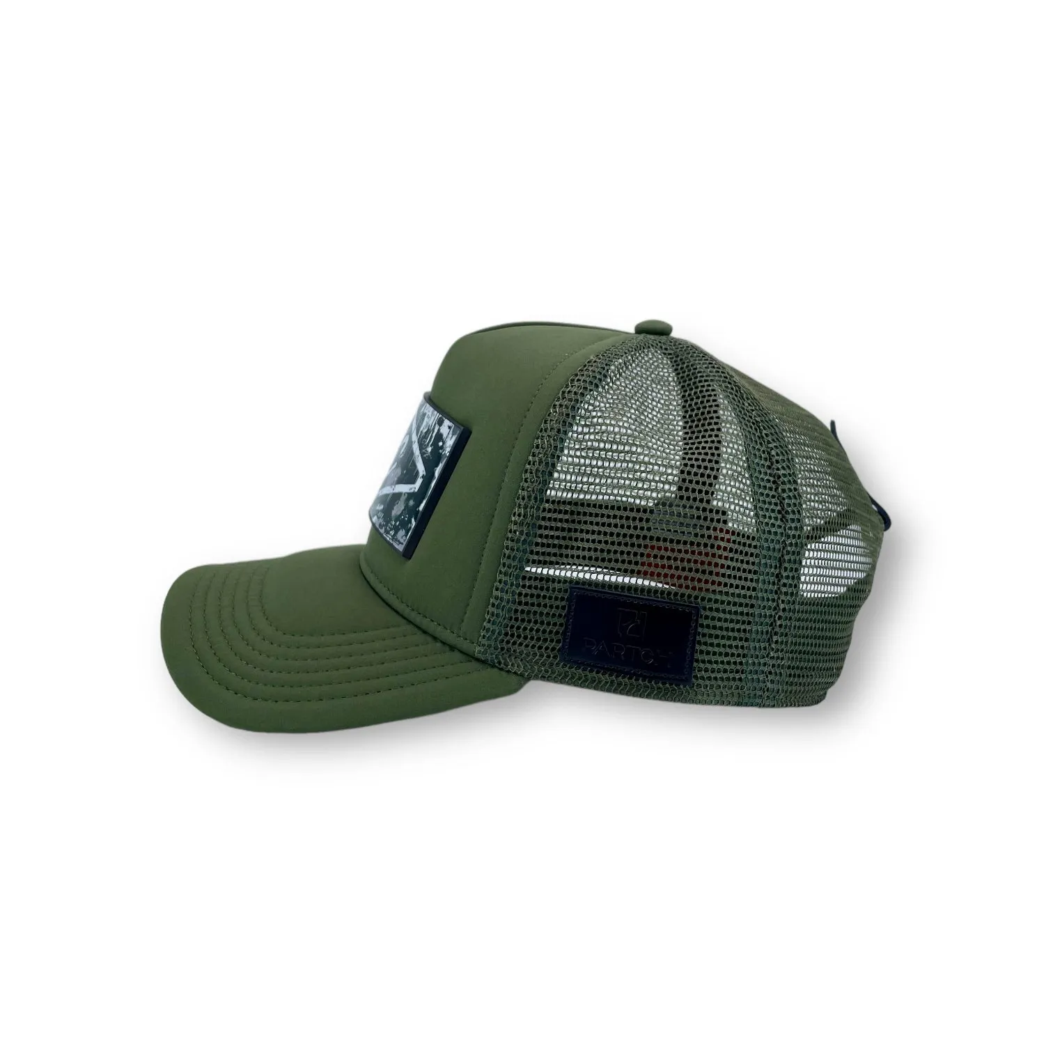 PARTCH x End of Code Trucker Hat Kkaki Green Removable Clip