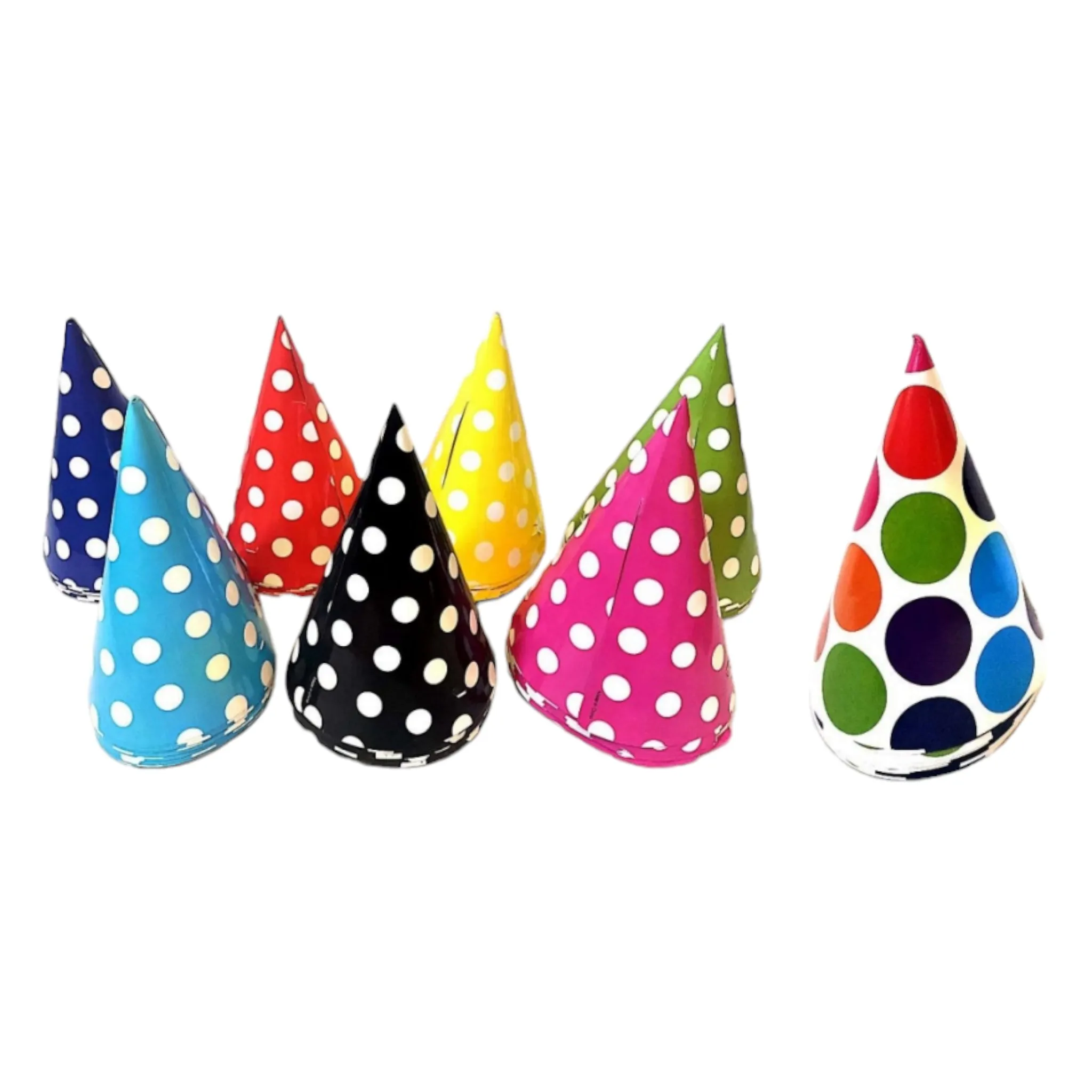 Party Paper Hat Polka Dot 10pack