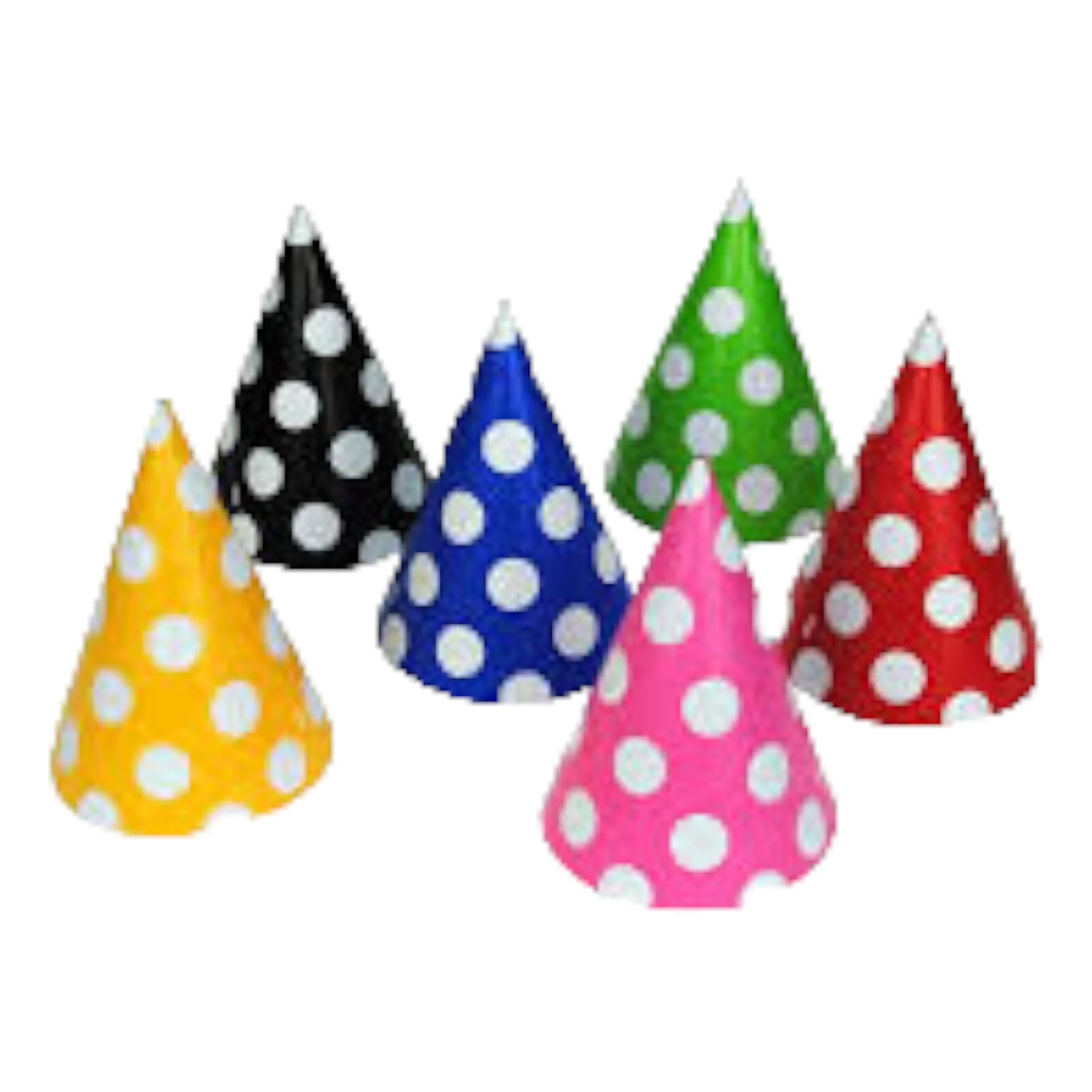 Party Paper Hat Polka Dot 10pack