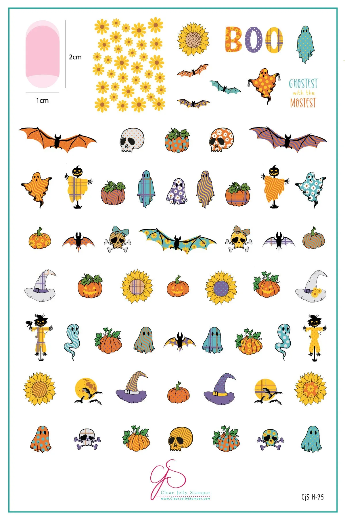 Patterned Halloween (CjSH-95) Steel Nail Art Layered Stamping Plate
