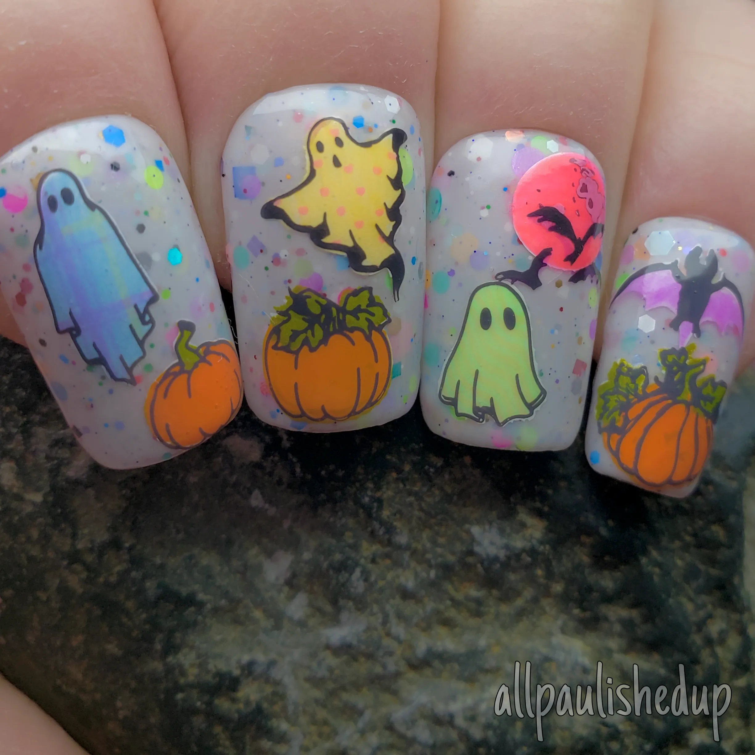 Patterned Halloween (CjSH-95) Steel Nail Art Layered Stamping Plate