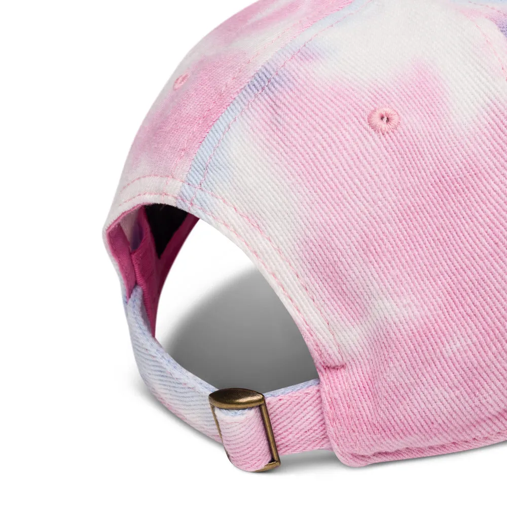 Peace Love & Art Tie-dye Baseball Hat