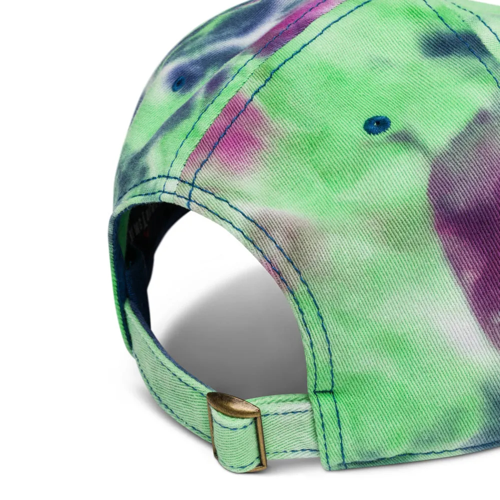 Peace Love & Art Tie-dye Baseball Hat