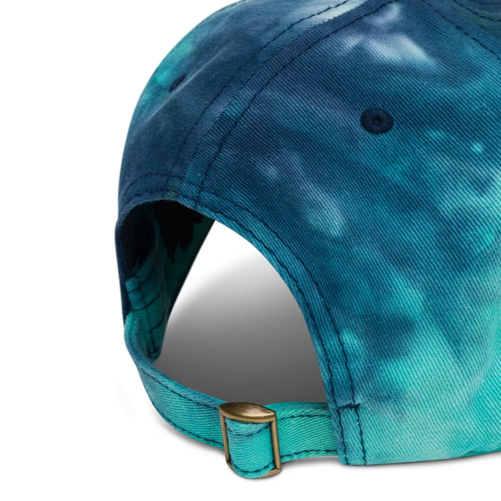 Peace Love & Art Tie-dye Baseball Hat