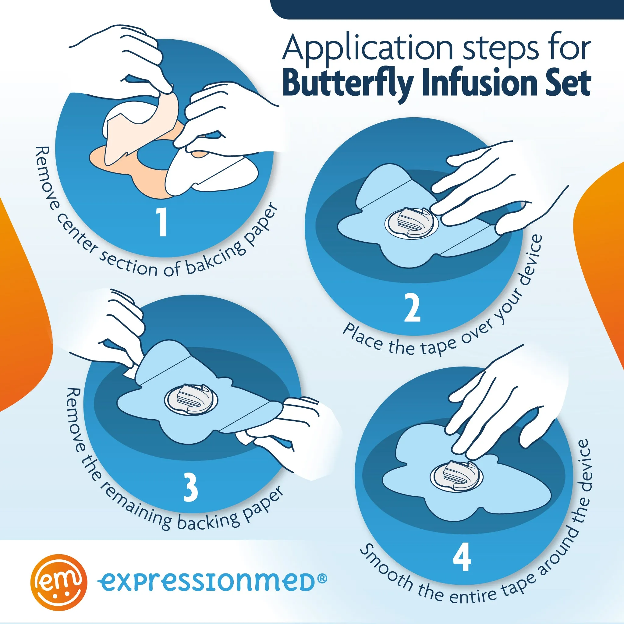 Penguins In Row Infusion Set Butterfly Tape