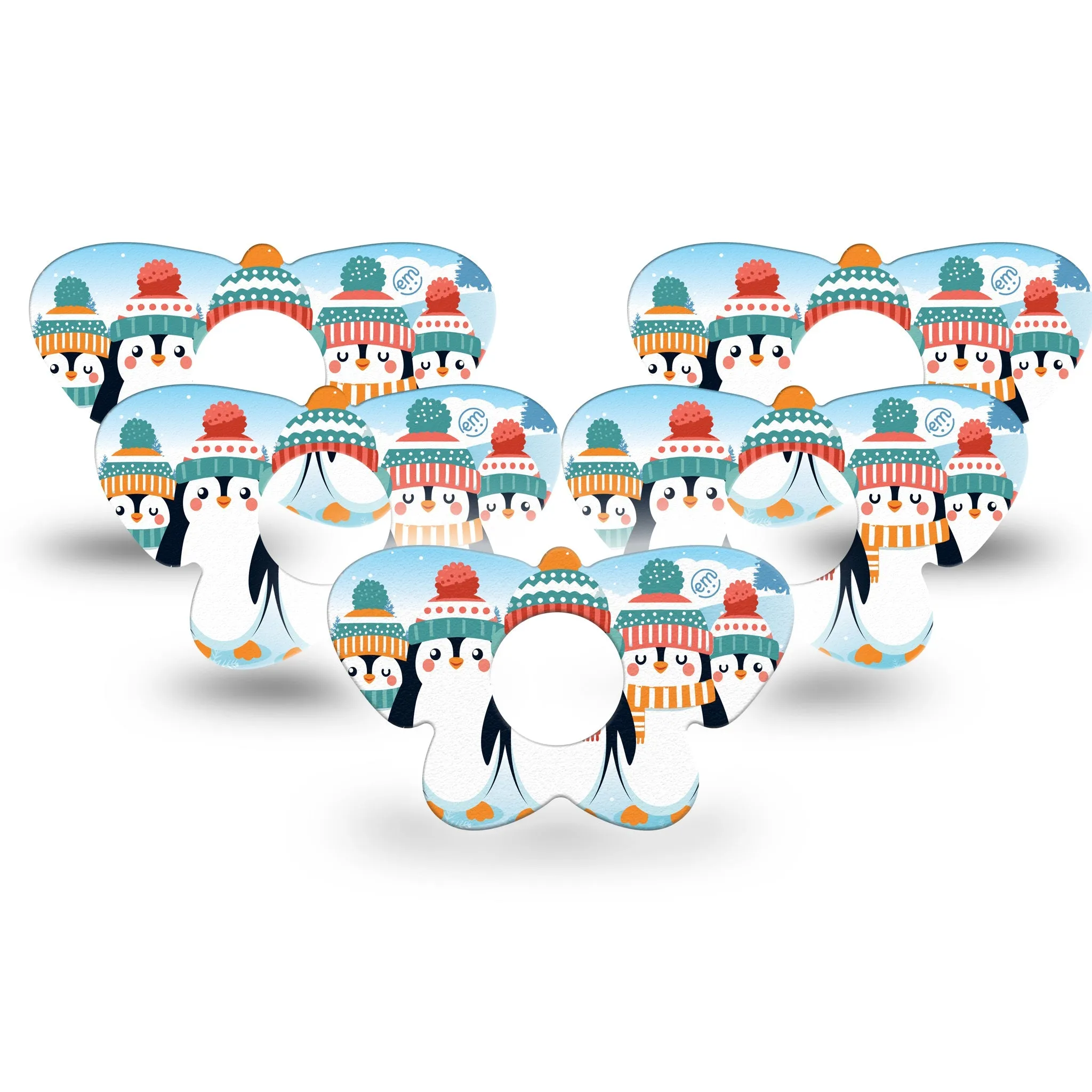 Penguins In Row Infusion Set Butterfly Tape