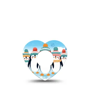 Penguins In Row Infusion Set Heart Tape