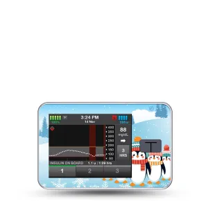 Penguins In Row T-Slim Sticker