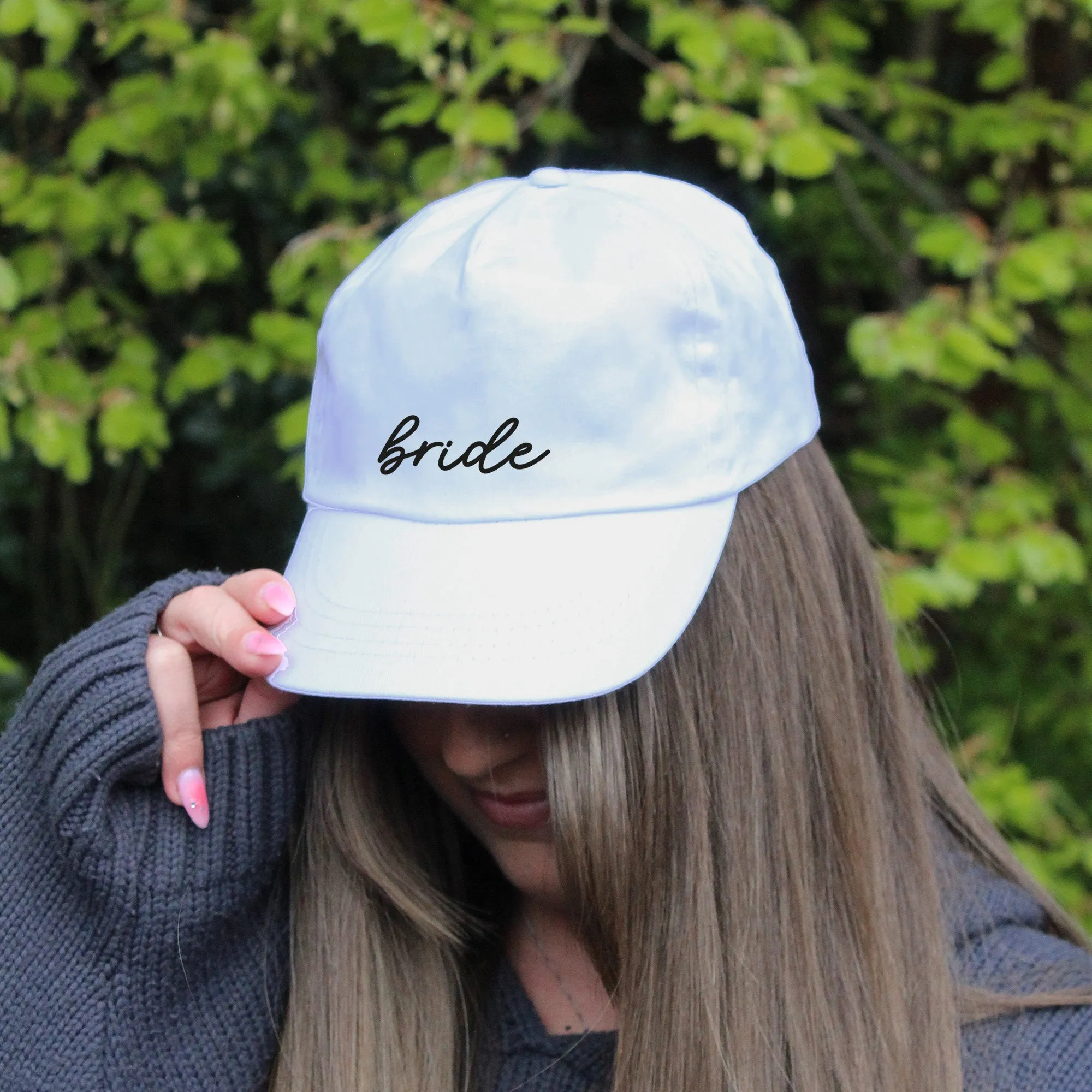 Personalised Pink Team Bride & White Bride Hats