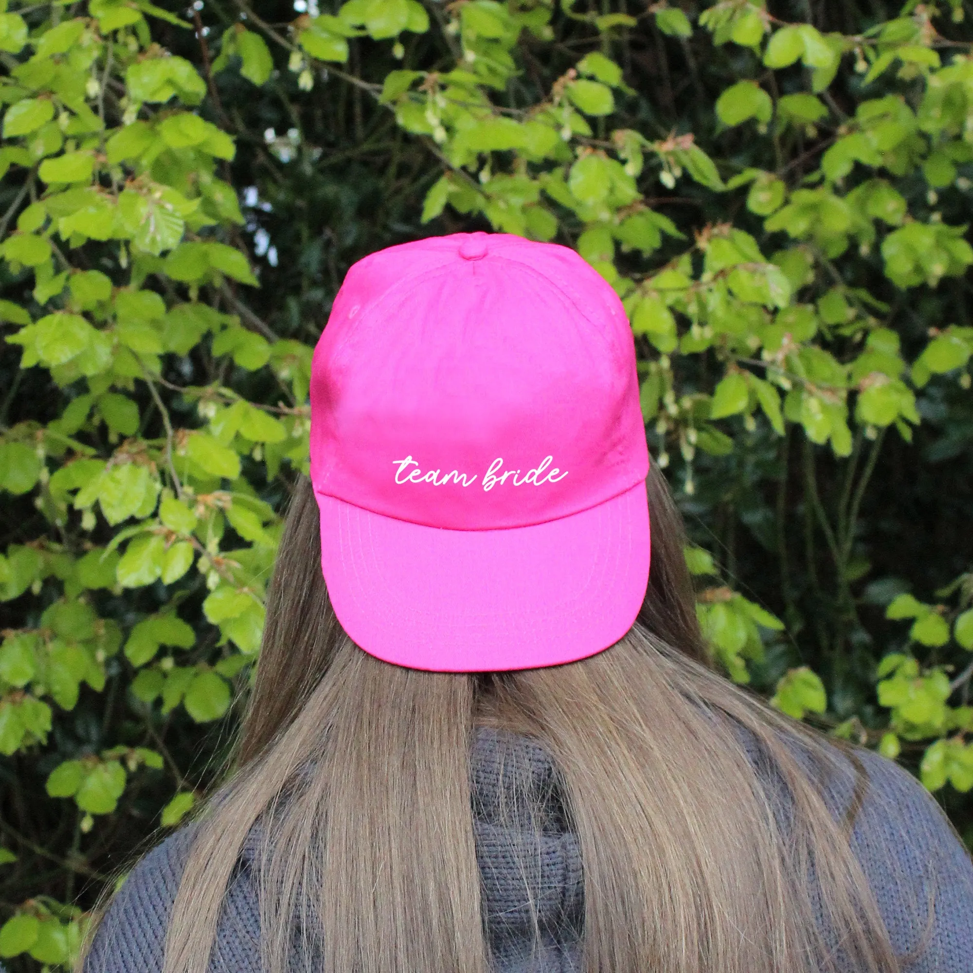 Personalised Pink Team Bride & White Bride Hats