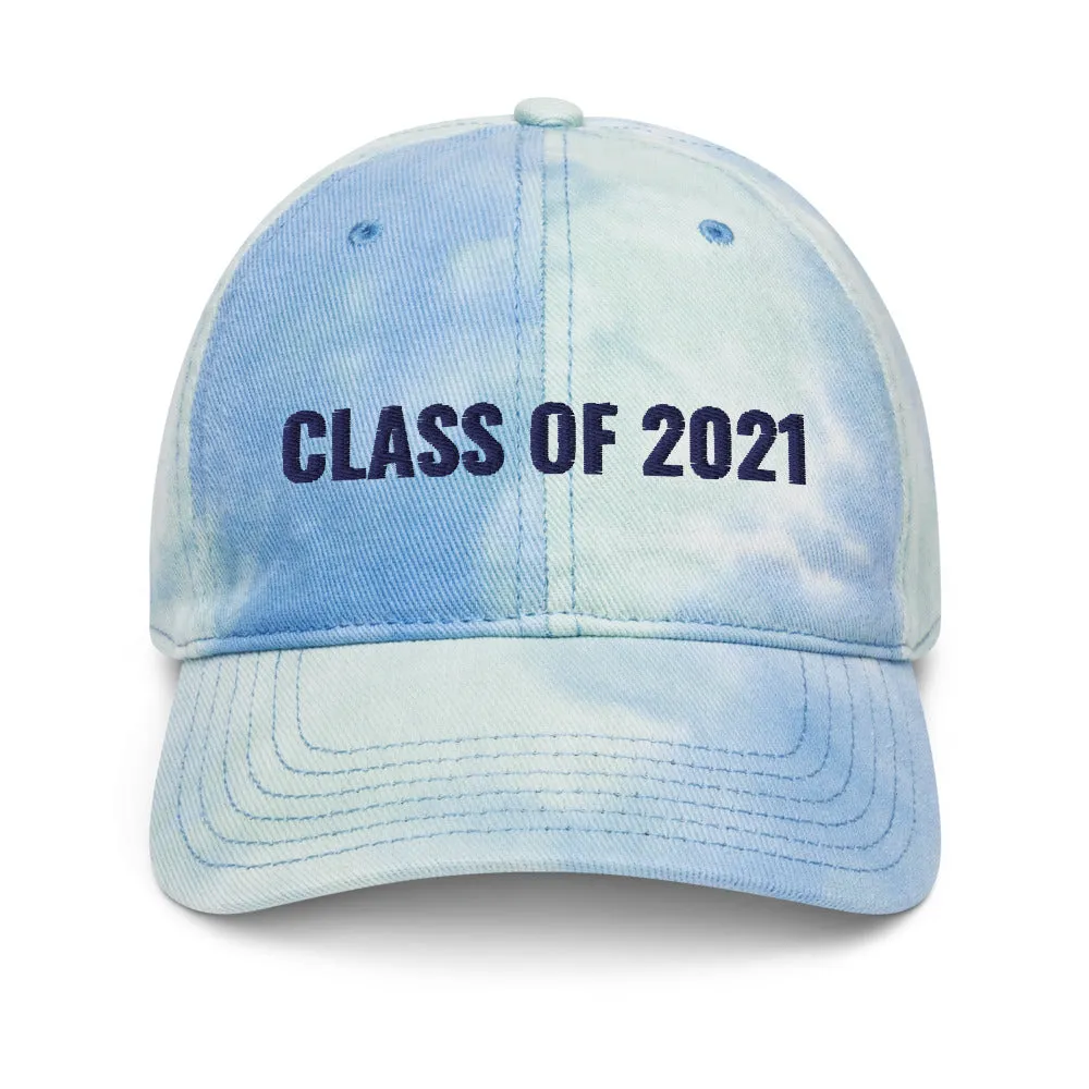 Personalized Class of 2021 Tie Dye Hat. Graduation Hat for Him. Customized gift for her. Custom Made Cap for Graduation