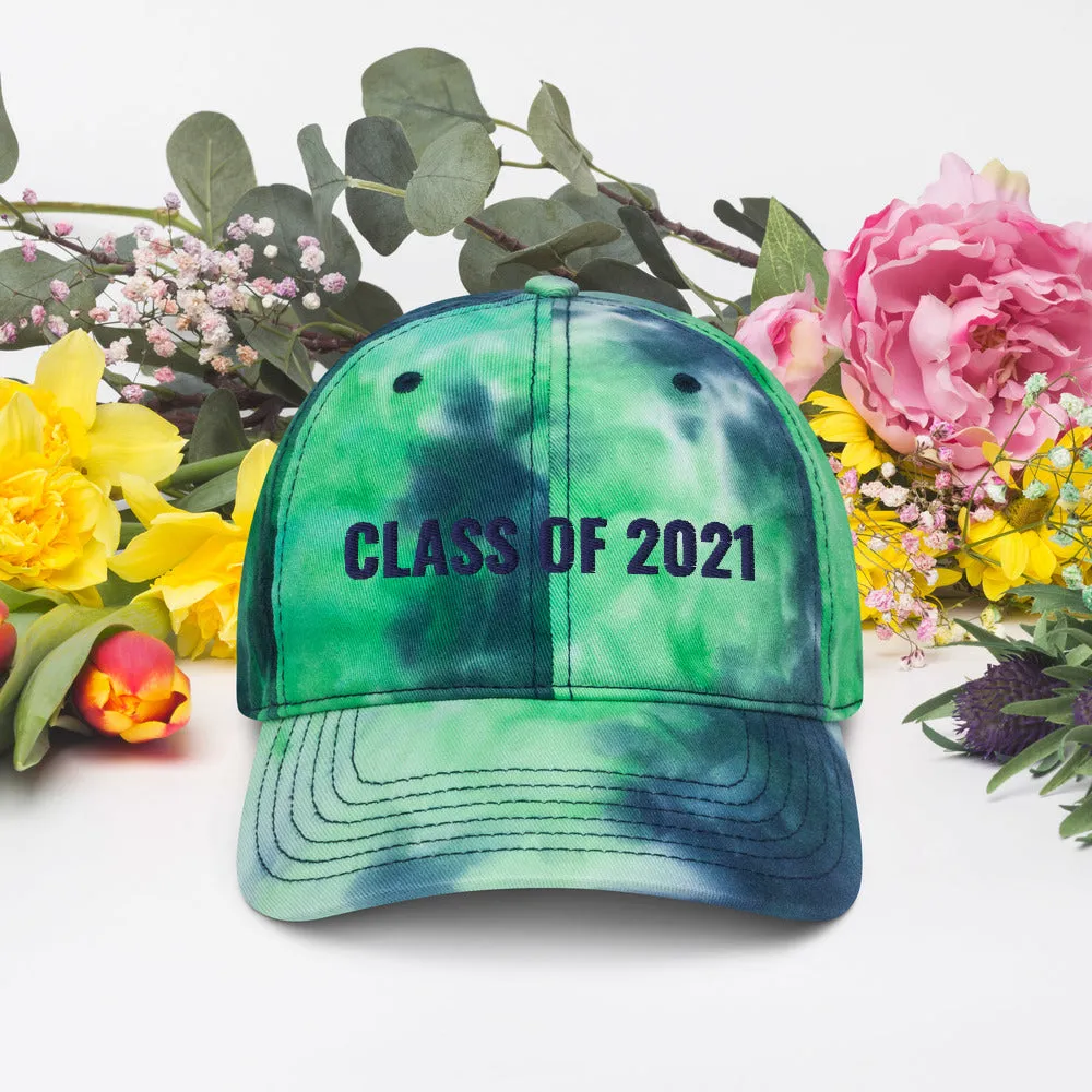 Personalized Class of 2021 Tie Dye Hat. Graduation Hat for Him. Customized gift for her. Custom Made Cap for Graduation