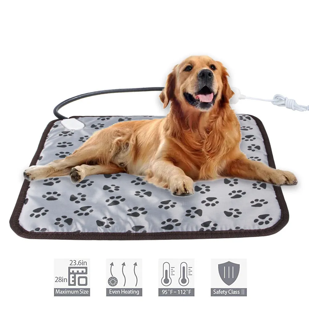 Pet Heating Pad Mat For Dog Cat Indoor Electric Waterproof With Chew Resistant Cord Winter Pet Blanket | Brodtica.com
