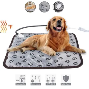 Pet Heating Pad Mat For Dog Cat Indoor Electric Waterproof With Chew Resistant Cord Winter Pet Blanket | Brodtica.com