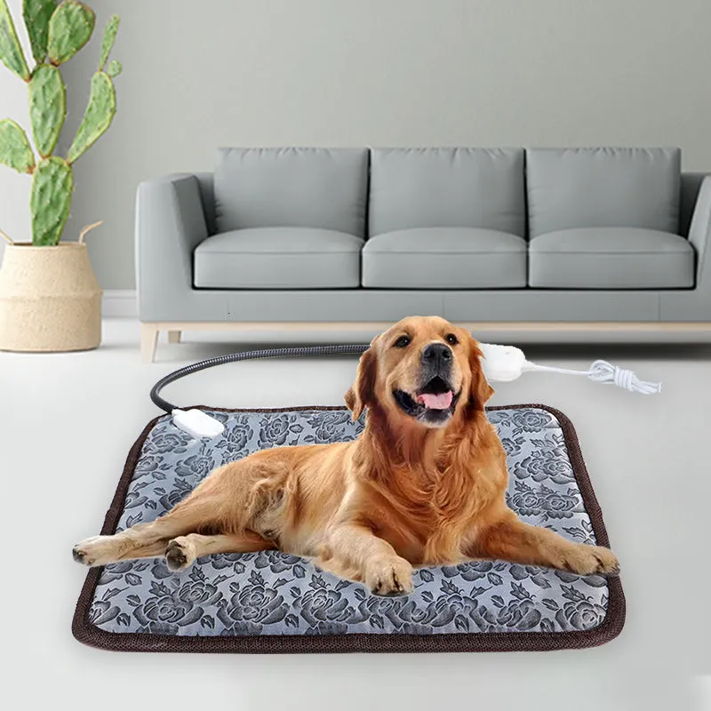 Pet Heating Pad Mat For Dog Cat Indoor Electric Waterproof With Chew Resistant Cord Winter Pet Blanket | Brodtica.com