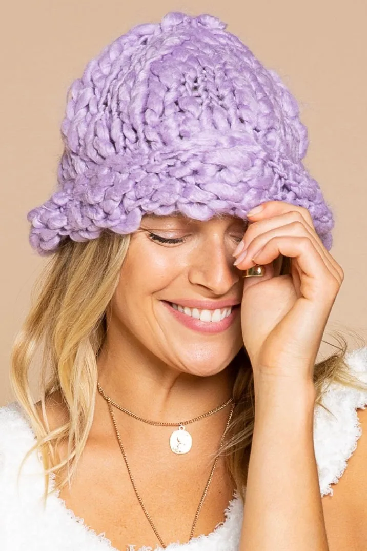 Pilose Cloud Spun Handmade Chunky Knit Beanie Cap