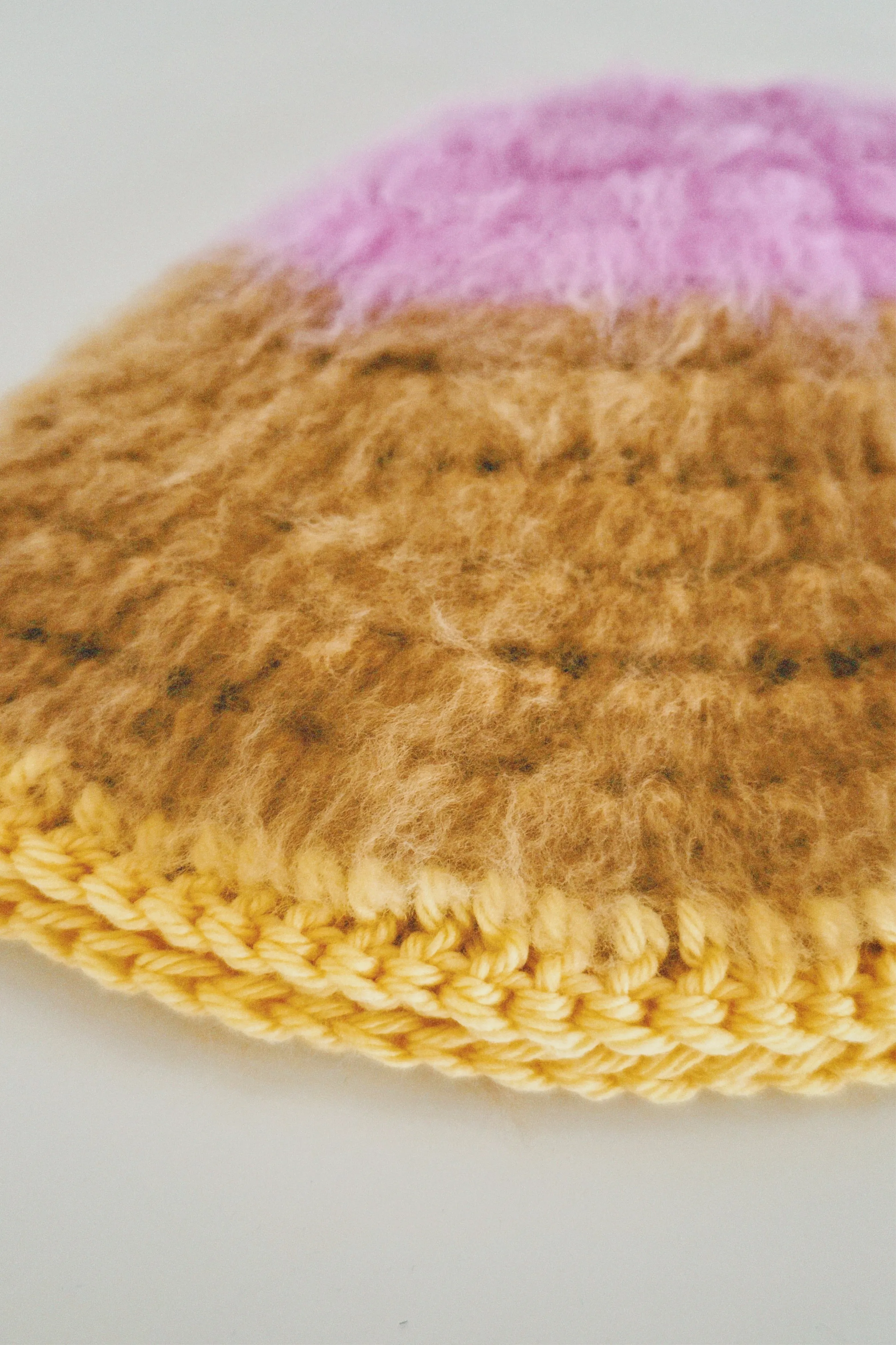 Pink, Brown and Yellow Hat