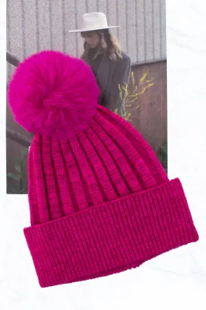 Pink Pom Hat