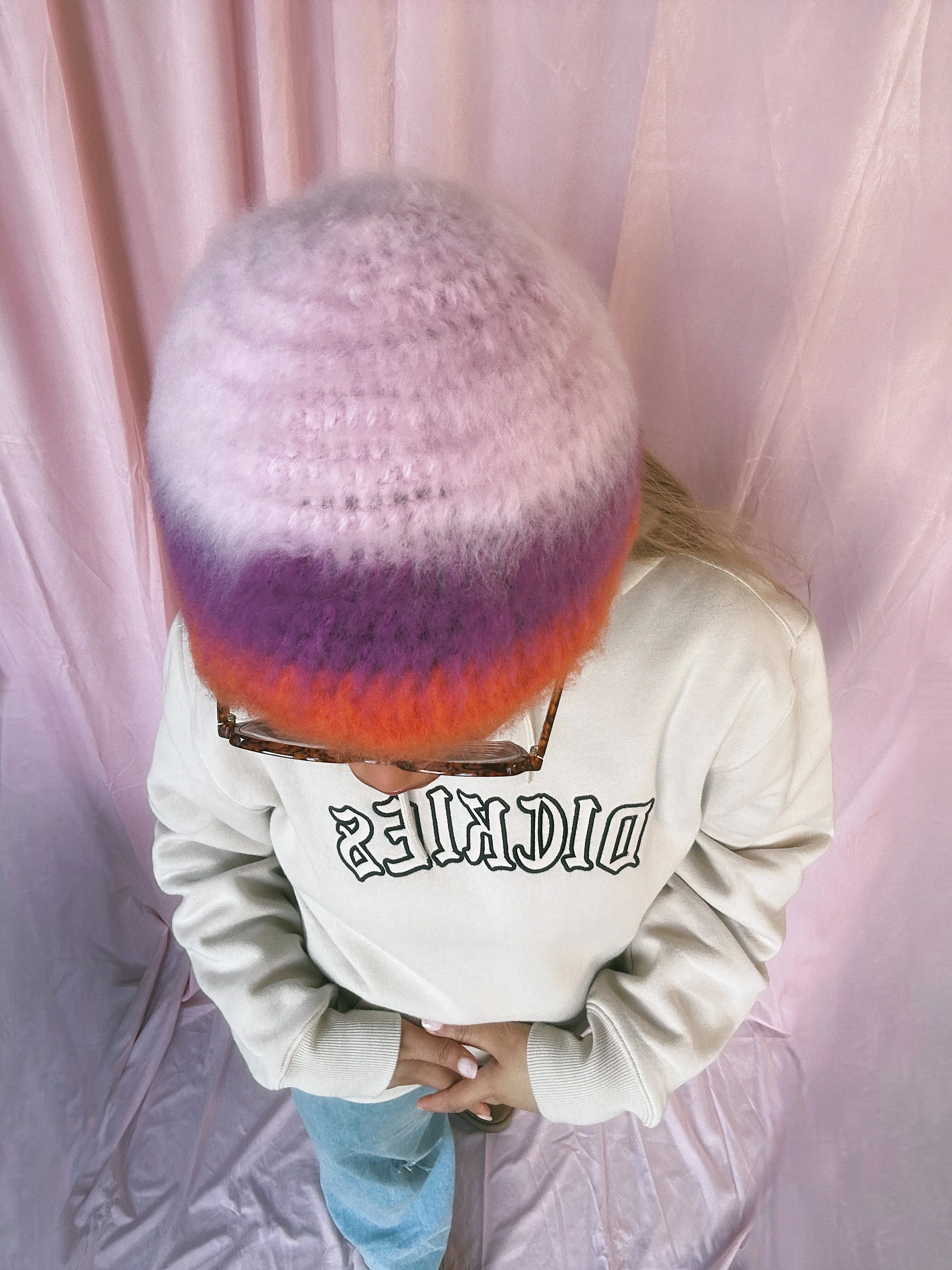 Pink, Purple and Orange Hat