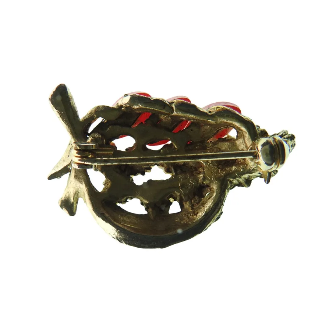 Pink Rhinestone Brooch
