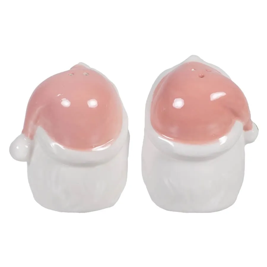 Pink Vintage Santa Salt & Pepper Shakers Set/2