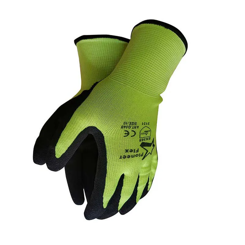 PIONEER Gloves Flex Lime Wet And Dry Grip Size 10