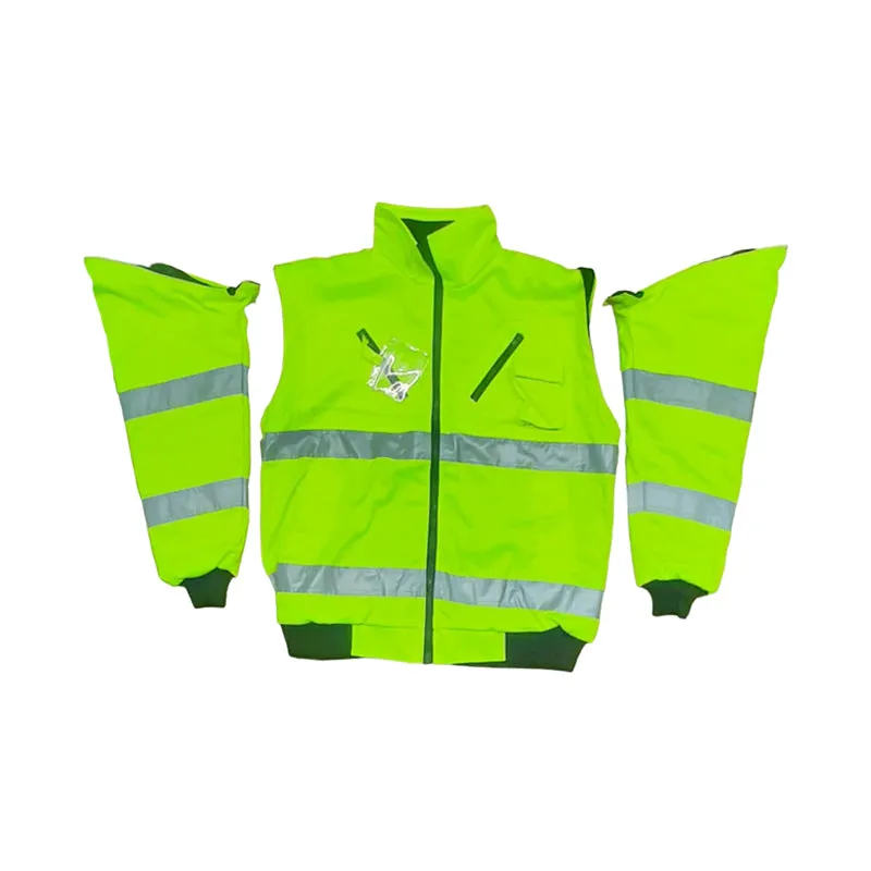 PIONEER SAFETY Bunny Jacket Detachable Sleeves Lime