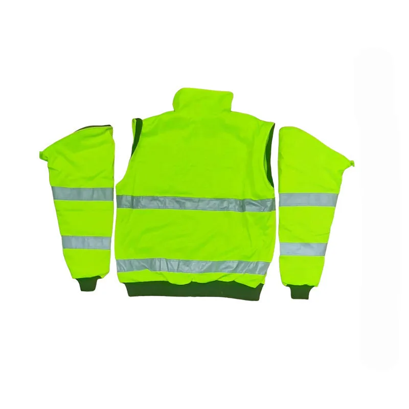 PIONEER SAFETY Bunny Jacket Detachable Sleeves Lime