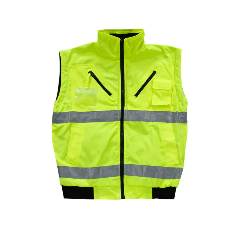 PIONEER SAFETY Bunny Jacket Detachable Sleeves Lime
