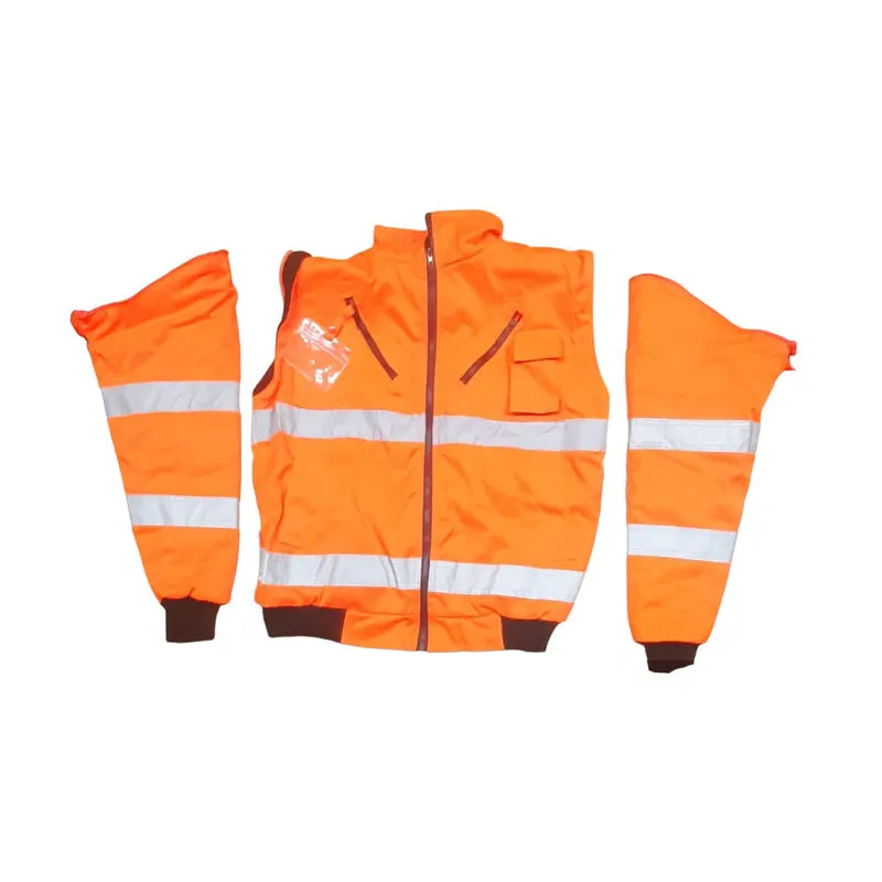 PIONEER SAFETY Bunny Jacket Detachable Sleeves Orange
