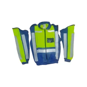 PIONEER SAFETY Jacket Metro Reflective Detachable Sleeve Navy/Lime