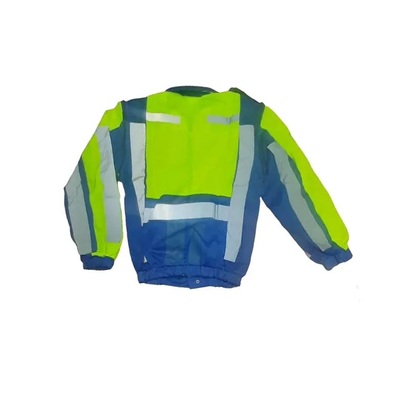 PIONEER SAFETY Jacket Metro Reflective Detachable Sleeve Navy/Lime