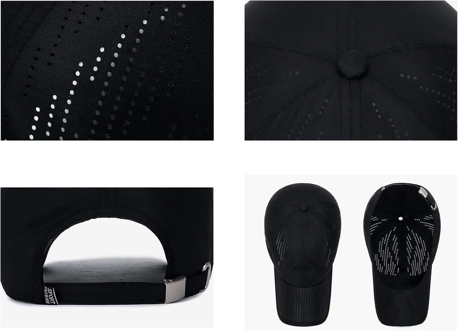 Plain Breathable Quick Drying Baseball Cap Mesh Sun Hat for Baseball Golf Fishing Outdoor Hats