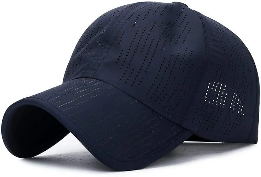 Plain Breathable Quick Drying Baseball Cap Mesh Sun Hat for Baseball Golf Fishing Outdoor Hats