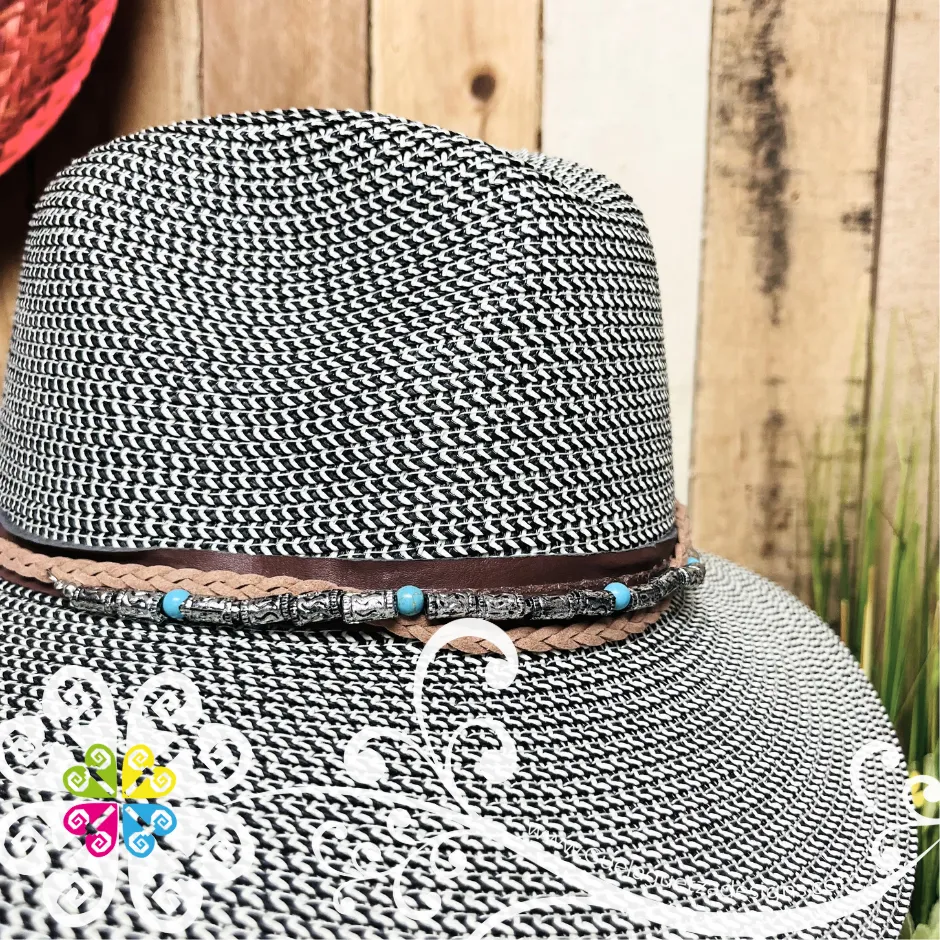 Playa Indiana Silver and Teal - Summer Hat