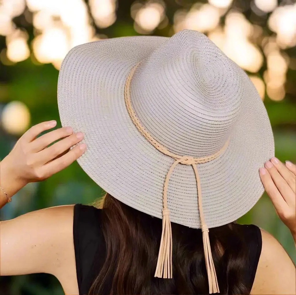 Plenty | Premium Straw Braided Rope Strap Fedora Hat