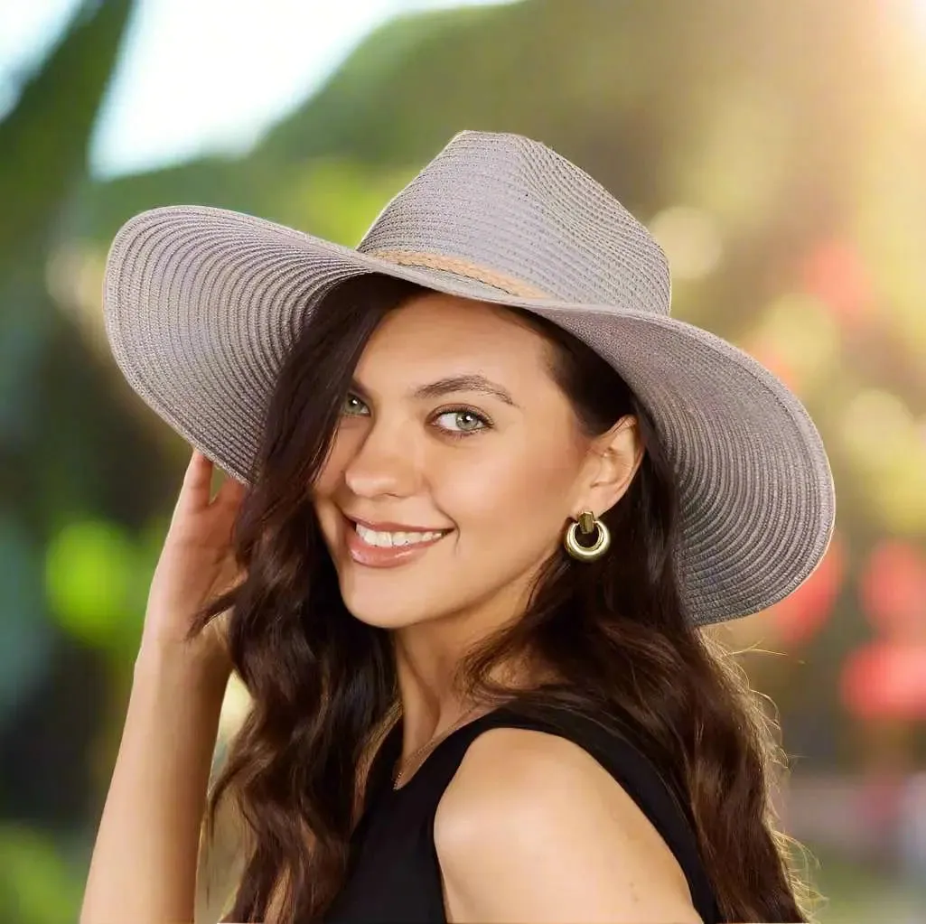 Plenty | Premium Straw Braided Rope Strap Fedora Hat