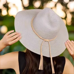 Plenty | Premium Straw Braided Rope Strap Fedora Hat