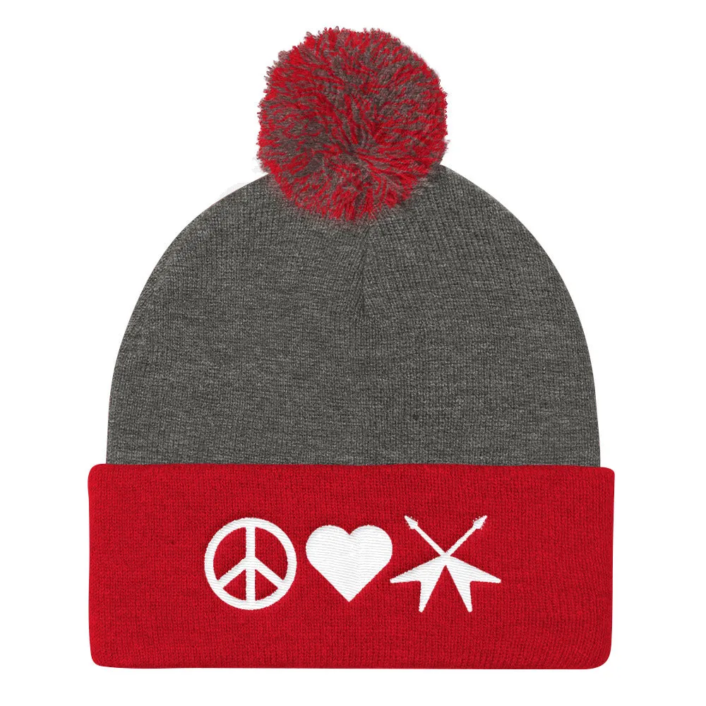 PLLG Symbols Pom Pom Knit Cap