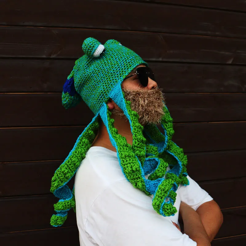 Plus Size Colorful Octopus Tentacle Beanie