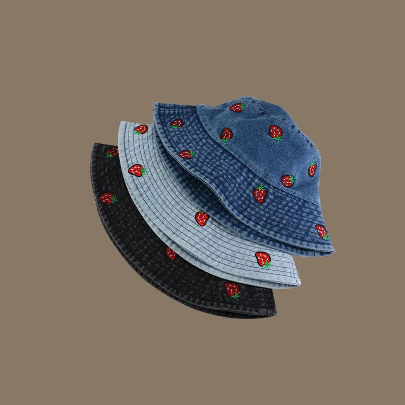 Plus Size Strawberry Bucket Hat