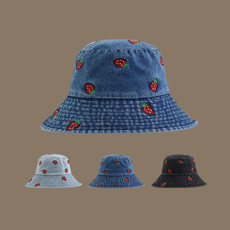 Plus Size Strawberry Bucket Hat