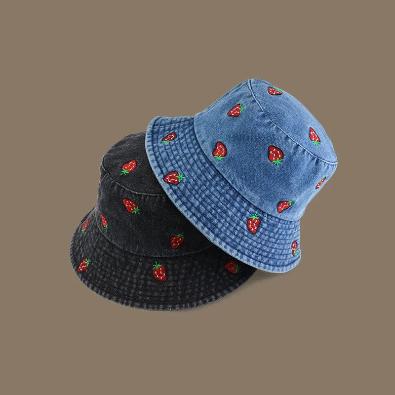 Plus Size Strawberry Bucket Hat
