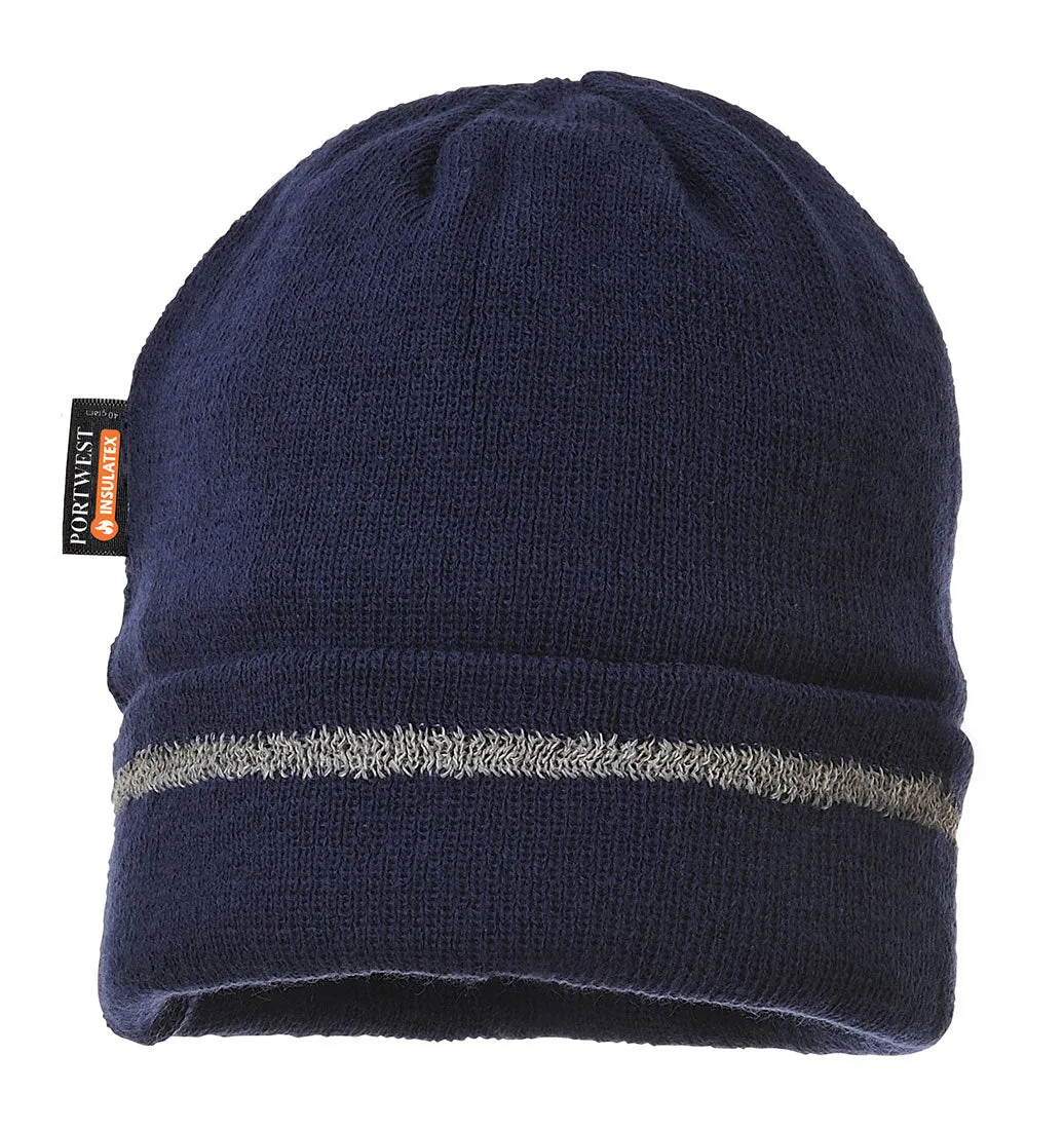 Portwest Knitted Hat Reflective Trim B023