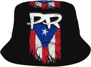 Puerto Rico Pr Flag Bucket Hat Sun Cap, Fisherman Hat for Women Men Outdoor Fishing Hiking Camping Gardening
