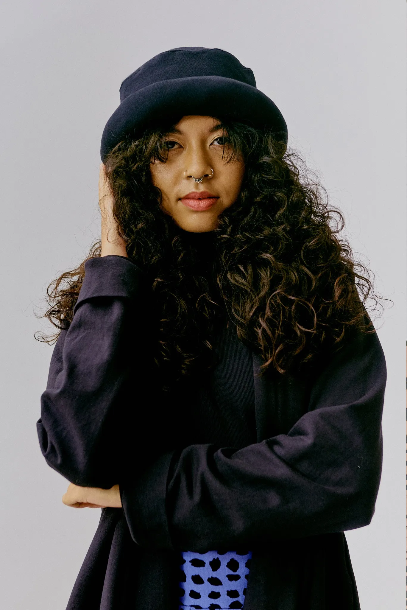 Puffy Bowler Hat - Black