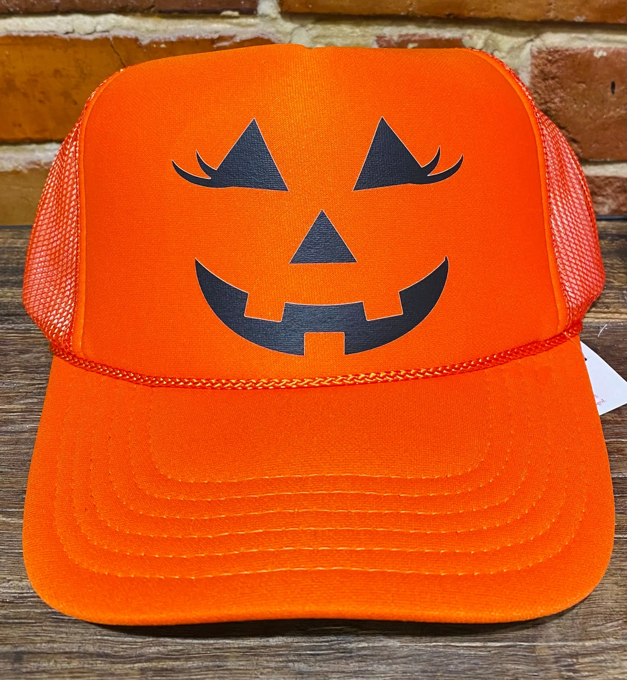 Pumpkin Face Hat | With Lashes