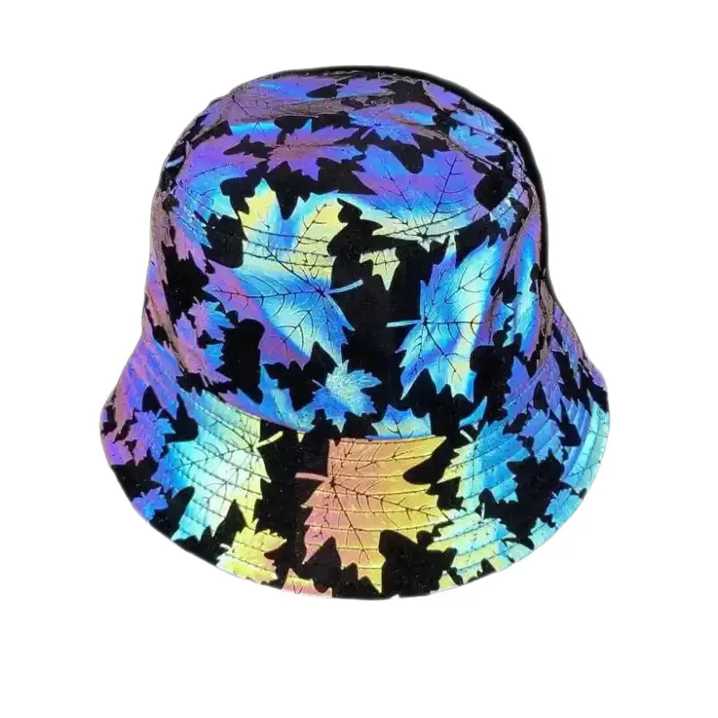 Punk Rock Hip Hop Style Colorful Reflective Bucket Hat